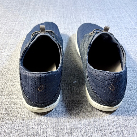 OluKai Nohea Moku Men’s Blue/Charcoal Lightweight Mesh No Tie Sz 10.5 🧡 - Picture 4 of 11